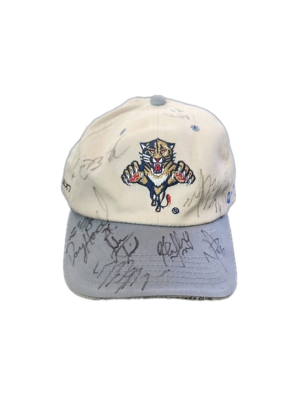 Florida Panthers Rare 90s Autograph Adjustable Hat Vintage